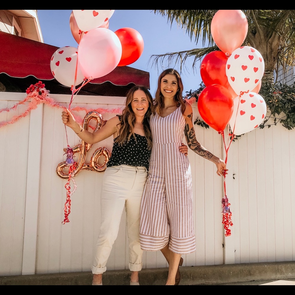 Pink and white Jumpsuit with ties